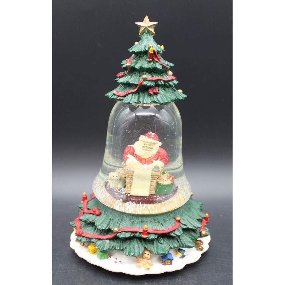 Silvestri Santa Snow Globe Christmas Tree Music Box Figurine Holiday Decor